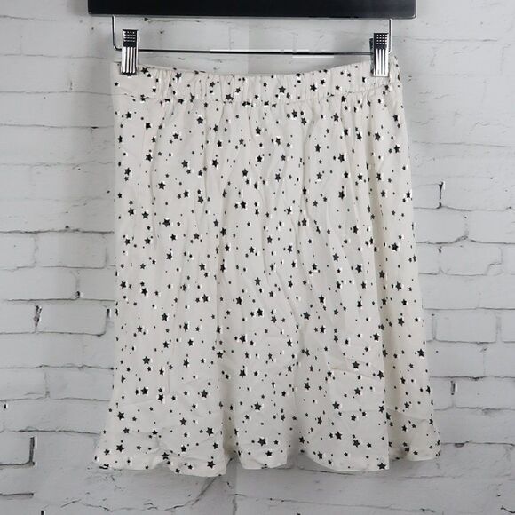 ALTAR'D STATE WHITE WITH BLACK STARS MINI TULIPSKIRT SIZE SMALL - Picture 7 of 8